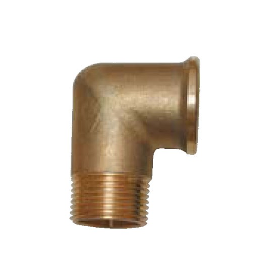 Messing 90° menetes könyök 1/2”, belső-külső menettel – 1/2 coll