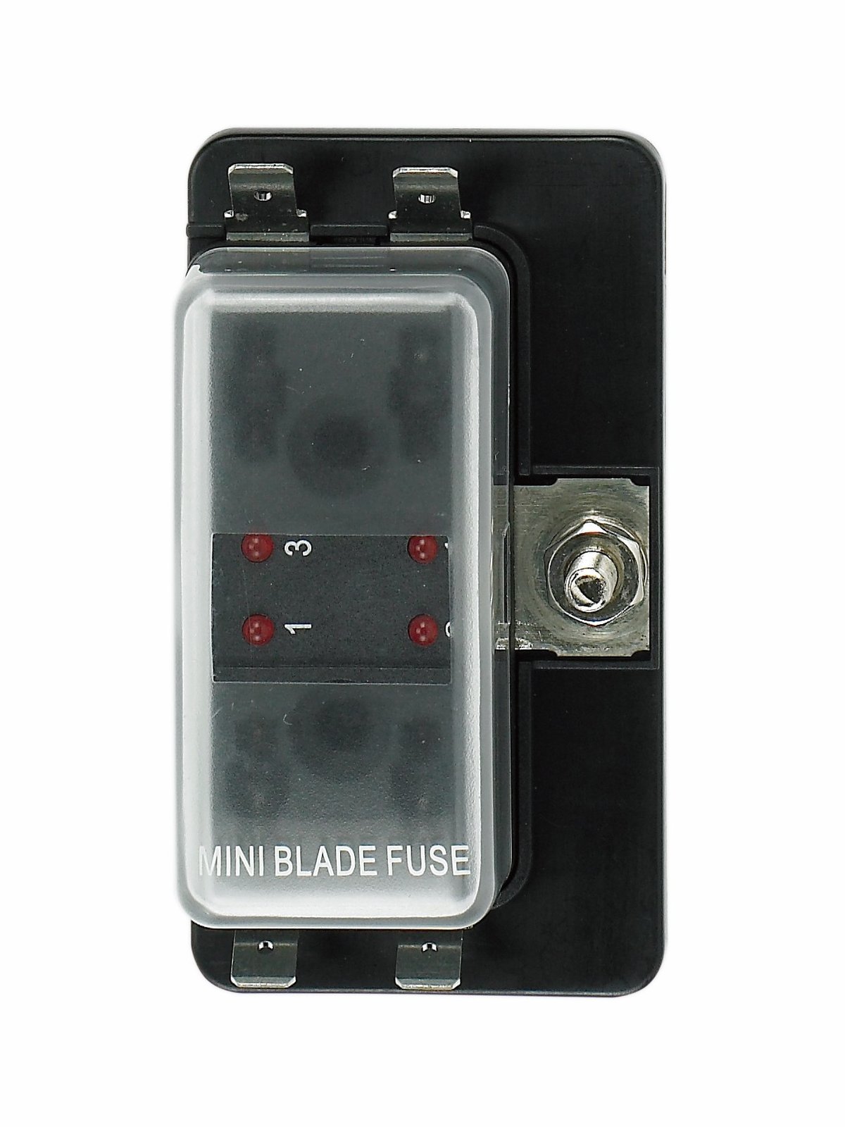 Biztosítékdoboz Mini-FK1, LED-es, 4 foglalat, 100 A