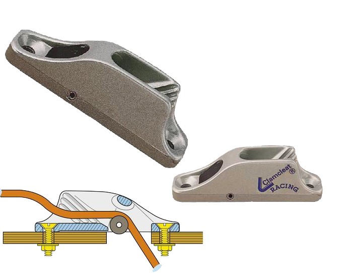 Kötélfogó Clamcleat CL230, alsó kötélbevezetéssel – CL230, 3–6 mm