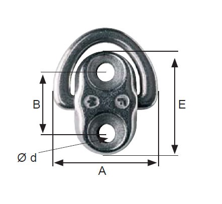 Fedélzeti szem univerzális Wichard, 6 mm – 6 mm / AISI 316