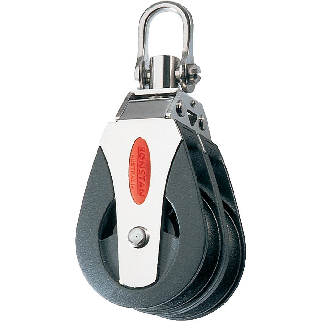 Ronstan golyóscsapágyas dupla csiga 50 mm, forgófejes