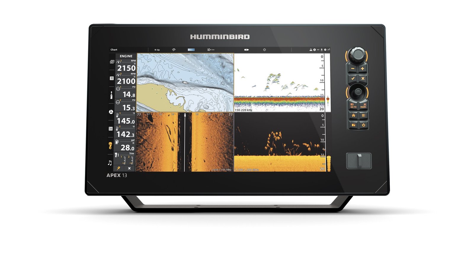 Humminbird APEX 13 MEGA SI+ GPS halradar (jeladó nélkül, CHO)