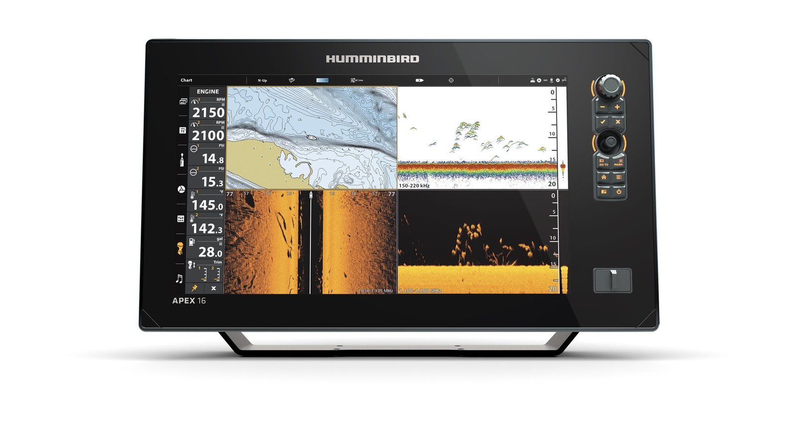 Humminbird APEX 16 MEGA SI+ GPS halradar (jeladó nélkül, CHO)