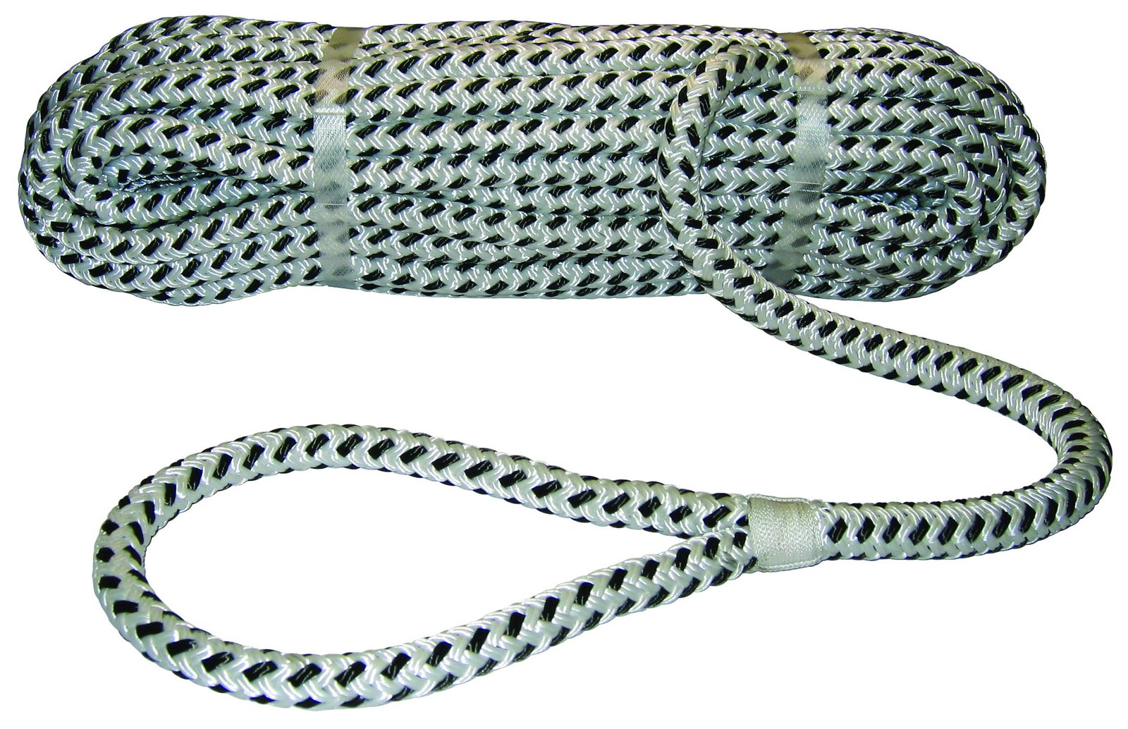 Poliészter kikötőkötél fonott szemmel – 15 m x 14mm
