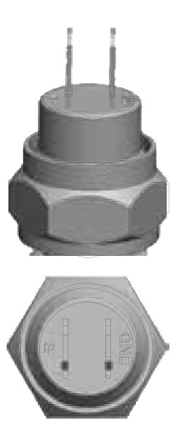 KUS hűtővíz hőmérséklet-jeladó (II. típus, max 120 °C) – Menet M14×1,5