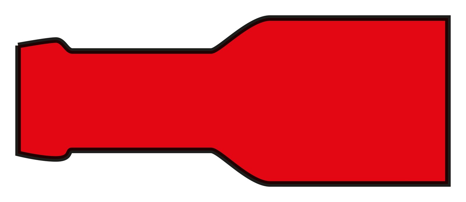 Teljesen szigetelt lapos csúszósaru – 4,8 mm, piros (0,5–1,5 mm²)