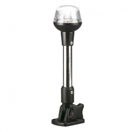 Dönthető LED körfény, fekete, 12/24 V, 24,1 cm