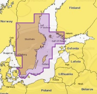 Térképkártya Navionics Platinum+ Regular NPEU079R – Délkelet-Svédország