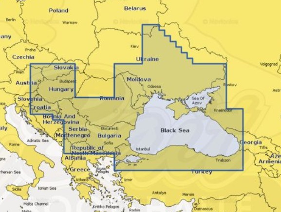 Térképkártya Navionics Platinum+ Regular NPEU063R – Fekete-tenger és Azovi-tenger