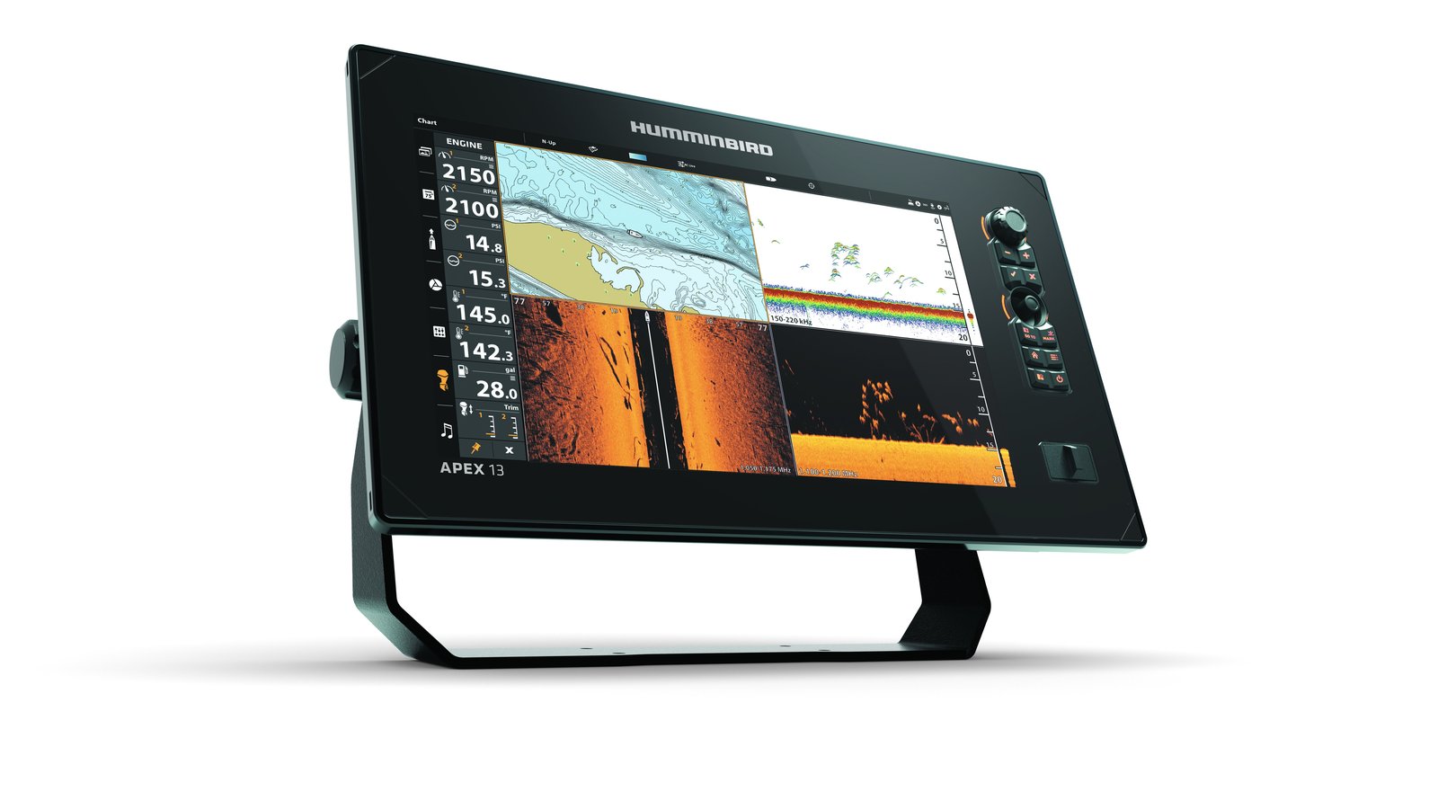 Humminbird APEX 13 MEGA SI+ GPS halradar (XM 14 HW MSI T jeladóval)