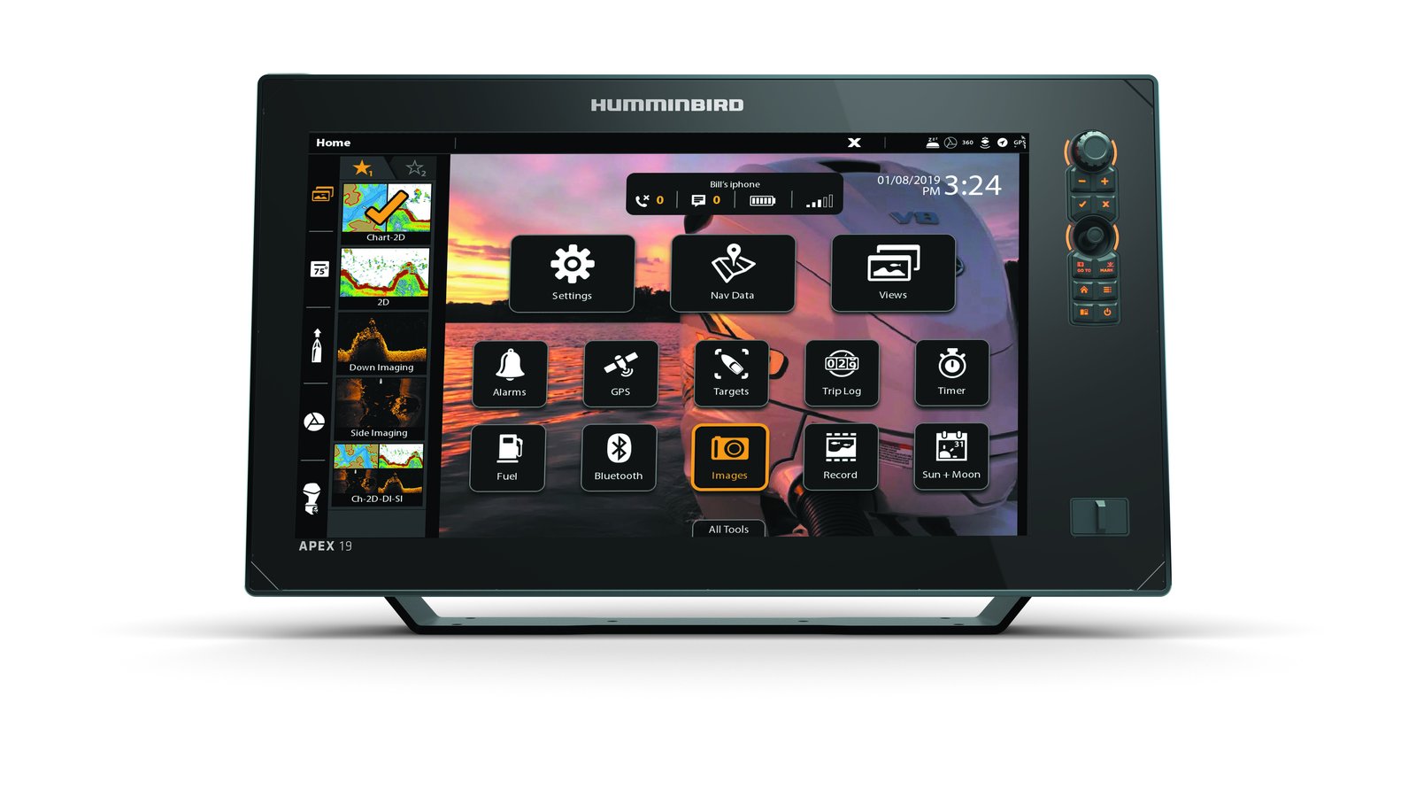 Humminbird APEX 16 MEGA SI+ GPS halradar (XM 14 HW MSI T jeladóval)
