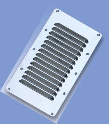 Nirosta szellőzőrács 228 × 127 mm, 15 réses – 228x127 mm