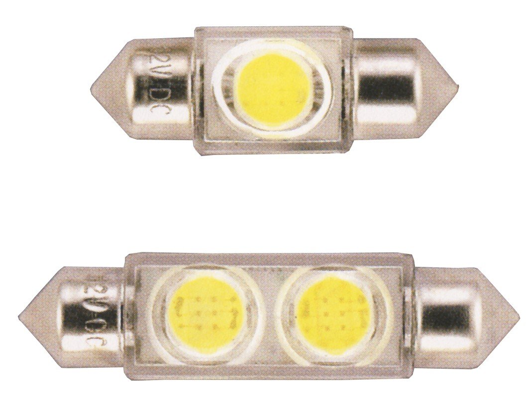 SV8.5-8 LED szofita izzó, 12 V, 31 mm, 1x SMD LED